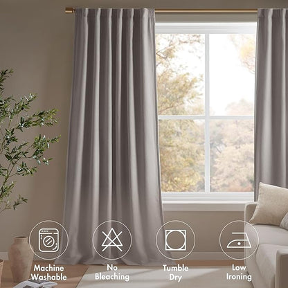 Madison Park Karien 100% Blackout Curtains 52x95 – Grey, 2-Layer Noise Blocking - Image 8