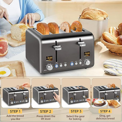 SEEDEEM 4 Slice Stainless Toaster - Image 6