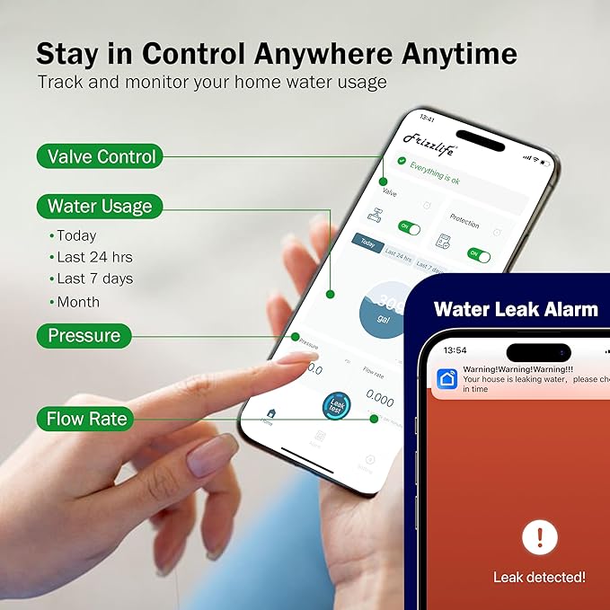Frizzlife LP365-P 1.25-Inch Smart Water Monitor and Automatic Shutoff - Image 3