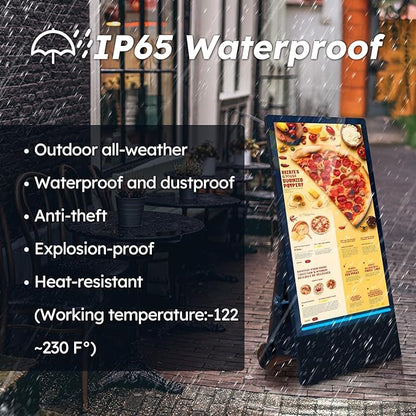 43 inch Rechargeable Portable Outdoor Digital Signage Displays, 2K FHD - Image 4