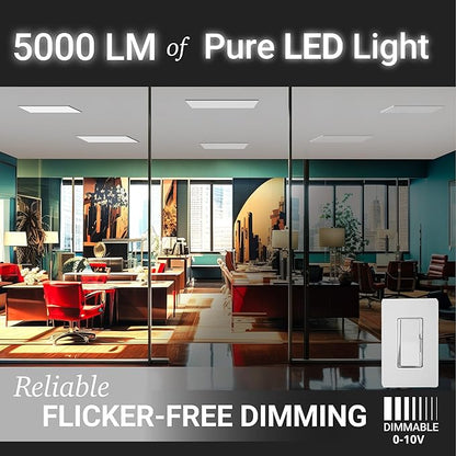 NUWATT 2 Pack, 2x4 LED Flat Panel Light, 3CCT 3000K/4000K/5000K Selectable - Image 6