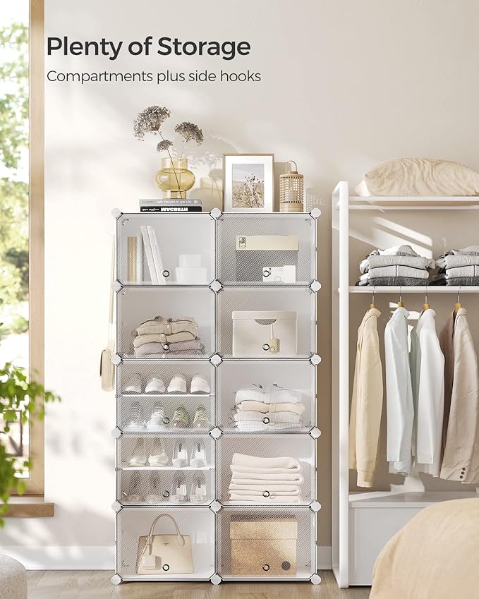 SONGMICS Shoe Rack Organizer, 10-Tier Shoe Storage Cabinet - Image 4