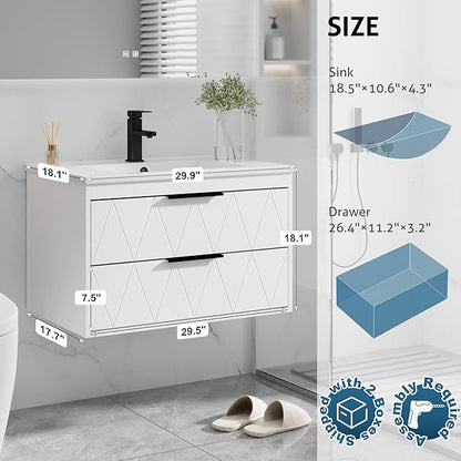 eclife 30" Bathroom Vanities Cabinet - Image 2