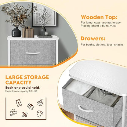 Curved Profile Dresser for Bedroom，4 Fabric Drawer Dresser - Image 6