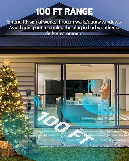 DEWENWILS Outdoor Remote Control Outlet, 15A Wireless Remote Control Switch - Image 4