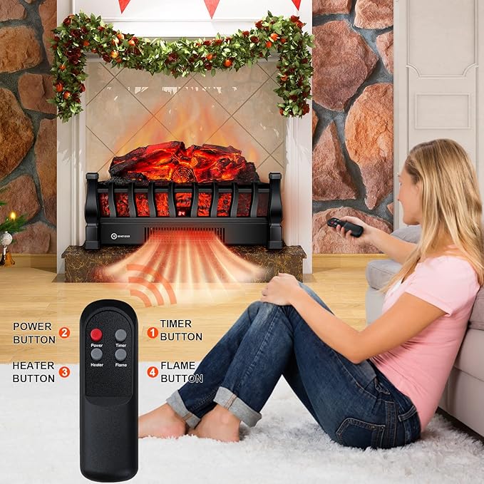 Electric Fireplace Logs Inserts Heater - Image 2