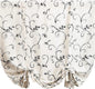 Gray Vine Embroidered Curtain Tie-Up Balloon Shade, 42 x 63 | Rod Pocket Top, Adjustable Ties, Light Filtering, 1 Panel, Farmhouse Style, Easy to Hang, for Kitchen Windows