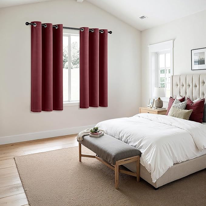 MIULEE Burgundy Red Blackout Curtains - Image 6