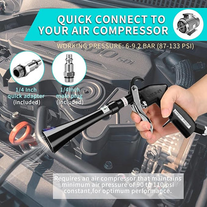 Tornado Dry Cleaning Gun with Brass Adjustable Air Flow Nozzle, Air Blower Gun - Image 2