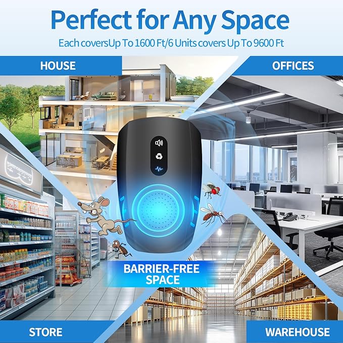2025 Upgraded Ultrasonic Pest Repellent Indoor Insect Repeller, Pest Control - Image 3