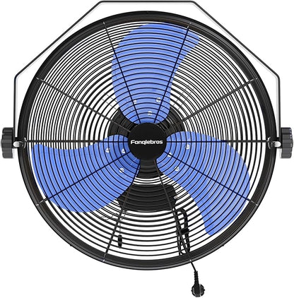 Fanqiebros 4580 CFM 18 inch High Velocity Wall Mounted Fan, 3-Speed Metal Fan by Fanqiebros