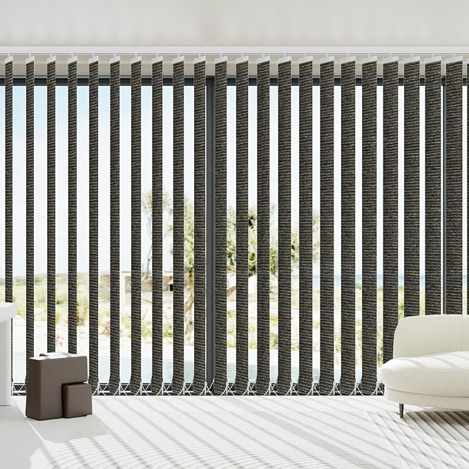 Blindify Motorized Vertical Blinds, Light Coffee - Image 2