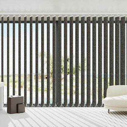 Blindify Motorized Vertical Blinds, Light Coffee - Image 2