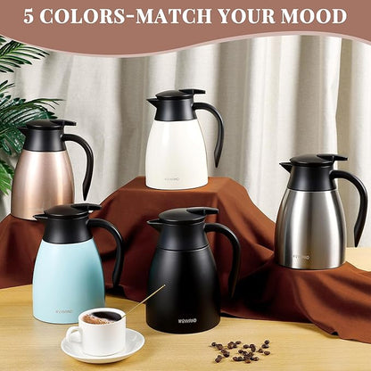 34 Oz Thermal Coffee Carafe, Stainless Steel Insulated Vacuum coffee crafts to - Image 5