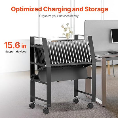 VEVOR Charging Cart, 16 Device Mobile Open Charging Station, Office and - Image 2