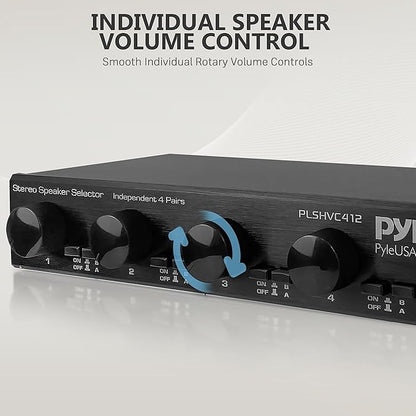 Pyle 4 Channel High Power Stereo Speaker Selector - Image 8