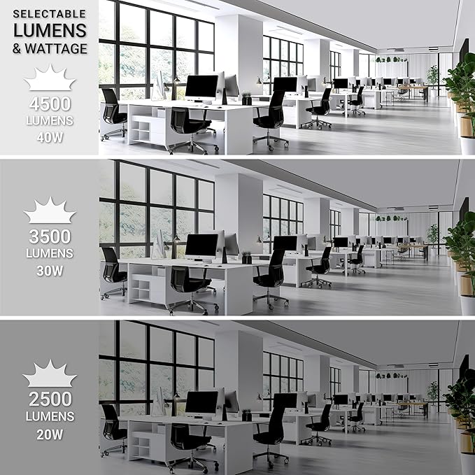 NUWATT 40 Pack 2x2 LED Flat Panel Lighting, Drop Ceiling Light Wattage - Image 4