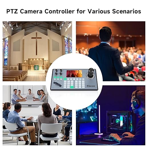 iuZee PTZ Camera Controller 4D Joystick PoE IP PTZ Keyboard - Image 8