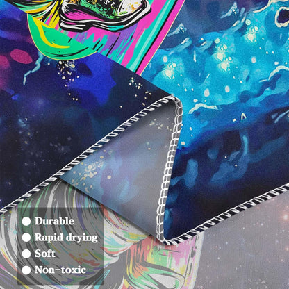 kampdream Astronaut Space Surfer Tapestry, Cosmic Galaxy Planet Art Wall Hanging, Cool Decor Poster for Men's Bedroom/Dorm, 48x36 Inch