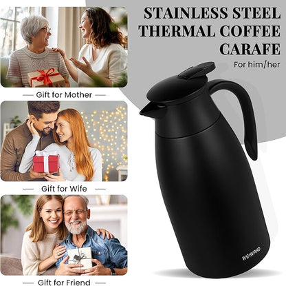 68 Oz Thermal Coffee Carafe, Stainless Steel Insulated Vacuum coffee crafts to - Image 7