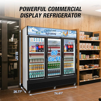 Commercial Beverage Refrigerator, Display Refrigerator - Image 2