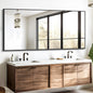 Black Bathroom Mirror for Wall, 72x30 Inch Rectangle Mirrors by DESBING