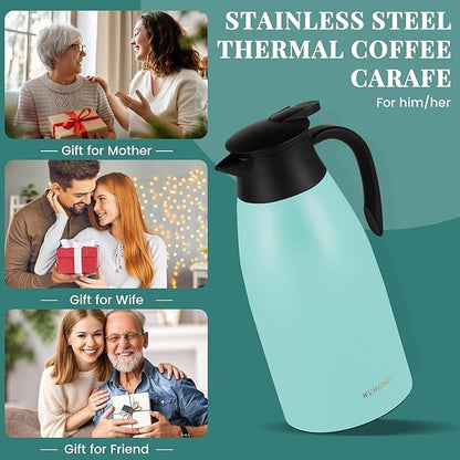 68 Oz Thermal Coffee Carafe, Stainless Steel Insulated Vacuum coffee crafts to - Image 7
