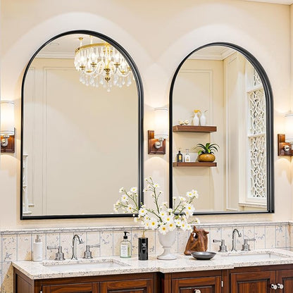Arched Mirror 24"x36", Bathroom Mirror, Wall Mounted Vanity Mirror - Image 2