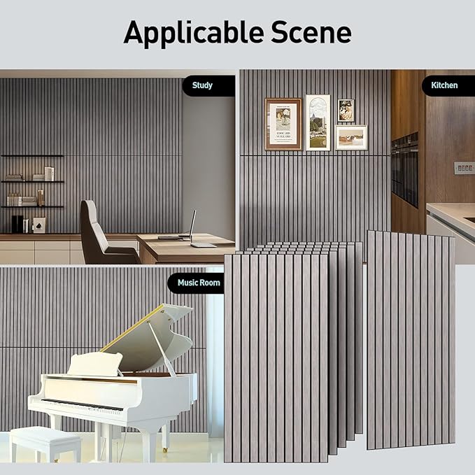 UMIACOUSTICS 6 Packs Acoustic Panel, 47.2 x 23.6 Inches Decorative Sound Proof - Image 7