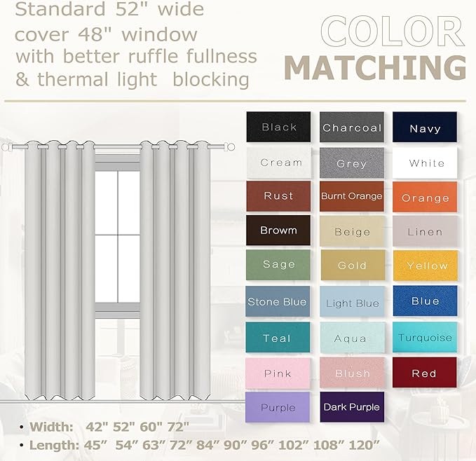 KOUFALL Gold Luxury Curtains 108 Inch Long - Image 4