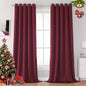 DUALIFE Burgundy Blackout Curtains Drapes by DUALIFE