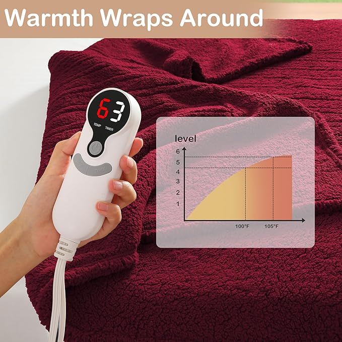 Electric Heated Blanket Full Size 72"×84" - Image 7
