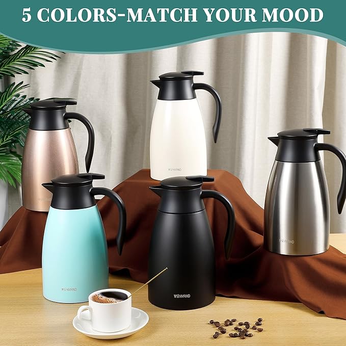 51 Oz Thermal Coffee Carafe, Stainless Steel Insulated Vacuum coffee crafts to - Image 5