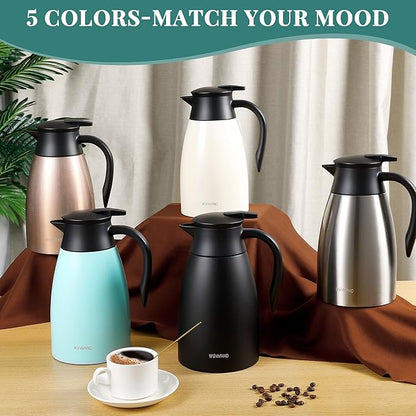 51 Oz Thermal Coffee Carafe, Stainless Steel Insulated Vacuum coffee crafts to - Image 5