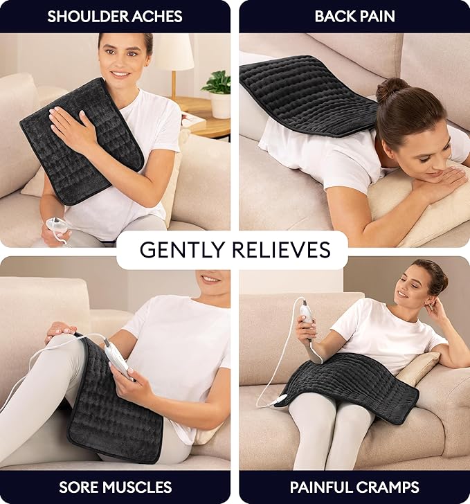 GENIANI Electric Heating Pad for Back Pain & Cramps Relief, Electric Throw - Image 2