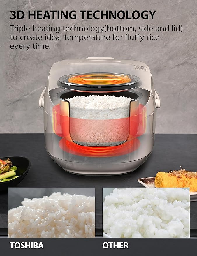 Toshiba Rice Cooker 6 Cup Uncooked – Japanese Rice Cooker - Image 3
