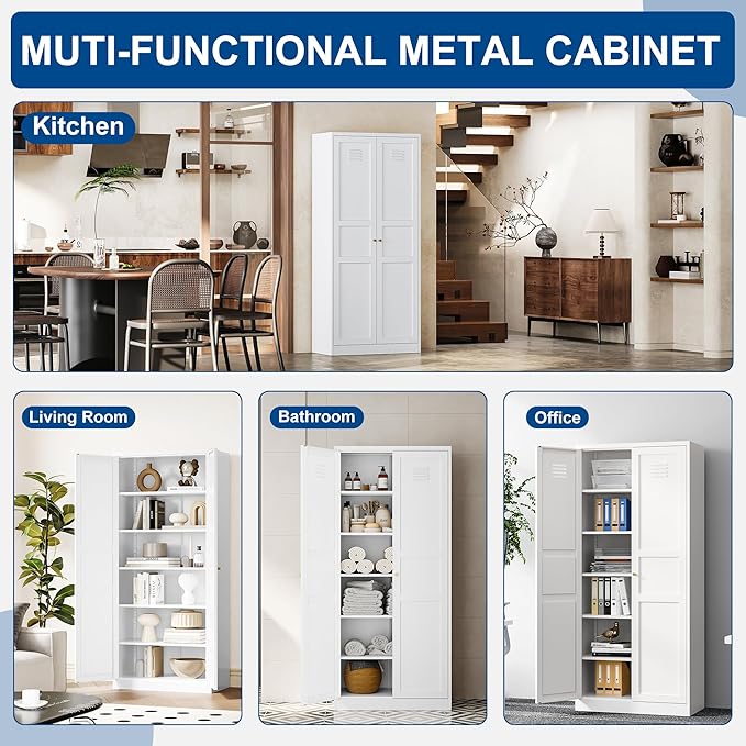 Metal Storage Cabinet-71” Tall Steel File Cabinets - Image 5