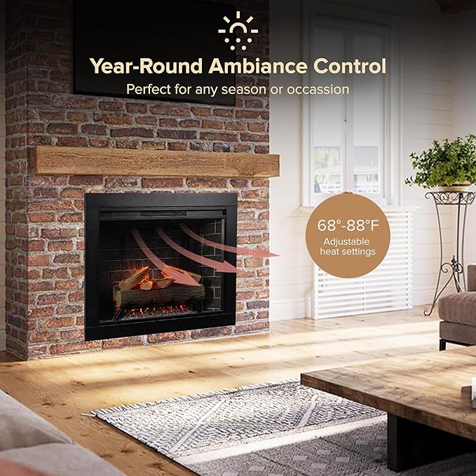 Modern Ember Uptown 33" Smart Electric Fireplace Insert - Image 4