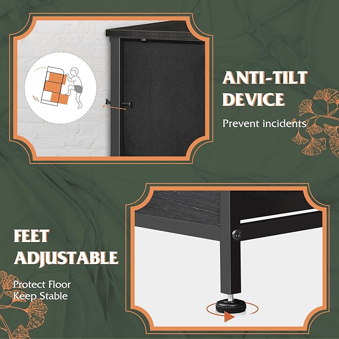 WLIVE Fabric Dresser for Bedroom, Tall Dresser - Image 6
