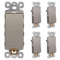 LIDER Minimalist Design Matte Finish Lighted Decorator Switch, Frameless Paddle by LIDER