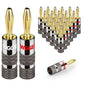 WGGE WG-029 Banana Plugs Audio Jack Connector, 24k Gold Dual Screw Lock Speaker by WGGE