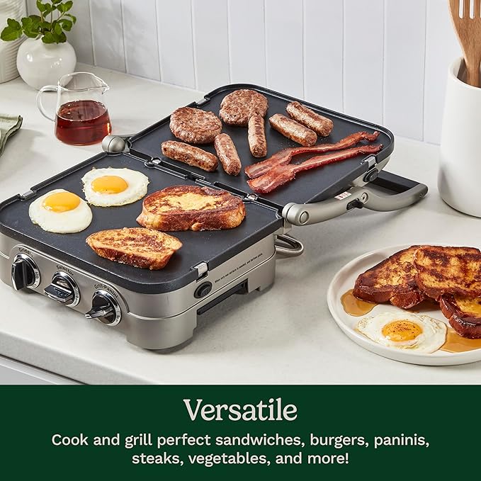 Cuisinart Griddler Indoor Grill, Panini Press, Sandwich Maker & More, 5-in-1 - Image 3