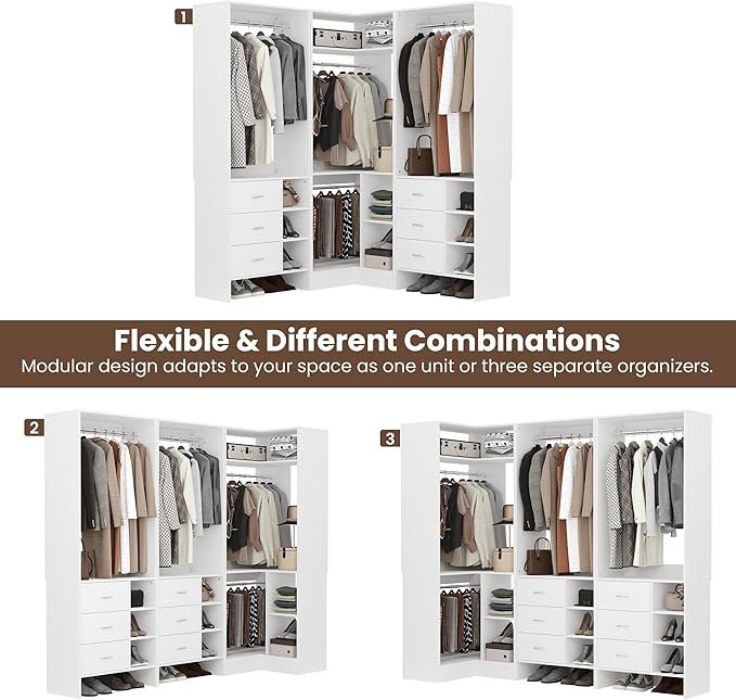 HOMPUS Modular L-Shaped Closet System - Image 5