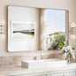 TokeShimi 48x30 Wall Mirror for Bathroom, Brushed Nickel Bathroom Vanity Mirror by RefinedBathroomAccessories