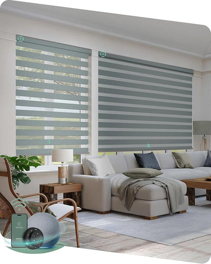 Yoolax Motorized Zebra Blinds Compatible by Yoolax