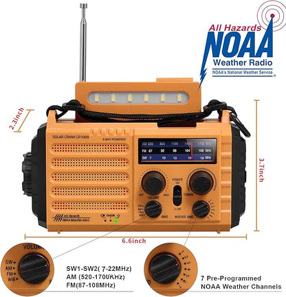 NOAA Weather Radio AM/FM/Shortwave, 5 Way Powered Emergency Radio - Image 2