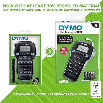 DYMO LabelManager 160 Portable Label Maker Bundle, Easy-to-Use, One-Touch Smart - Image 2