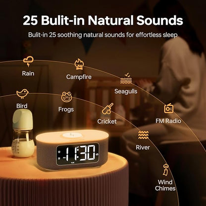 JALL Fabric Alarm Clock for Bedroom, - Image 5