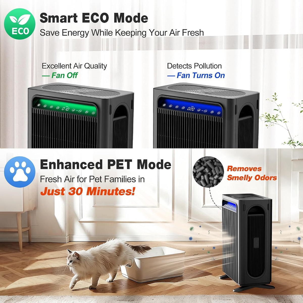 knka air purifiers for home bedroom up to, side view