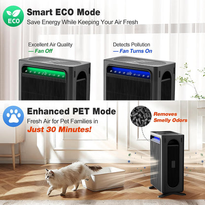 knka air purifiers for home bedroom up to, side view